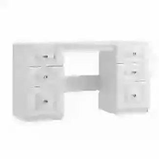 Crystal Knob Double Dressing Table  White or Grey